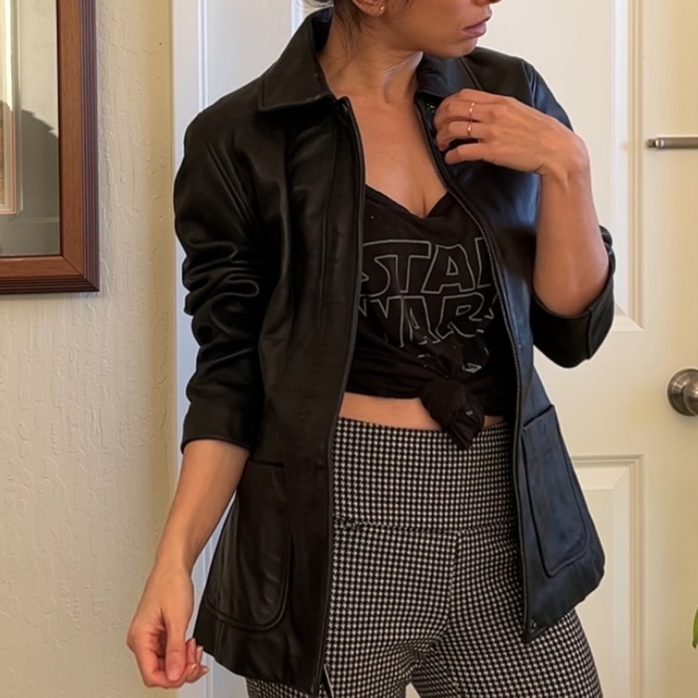 Liz Claiborne soft black leather jacket S